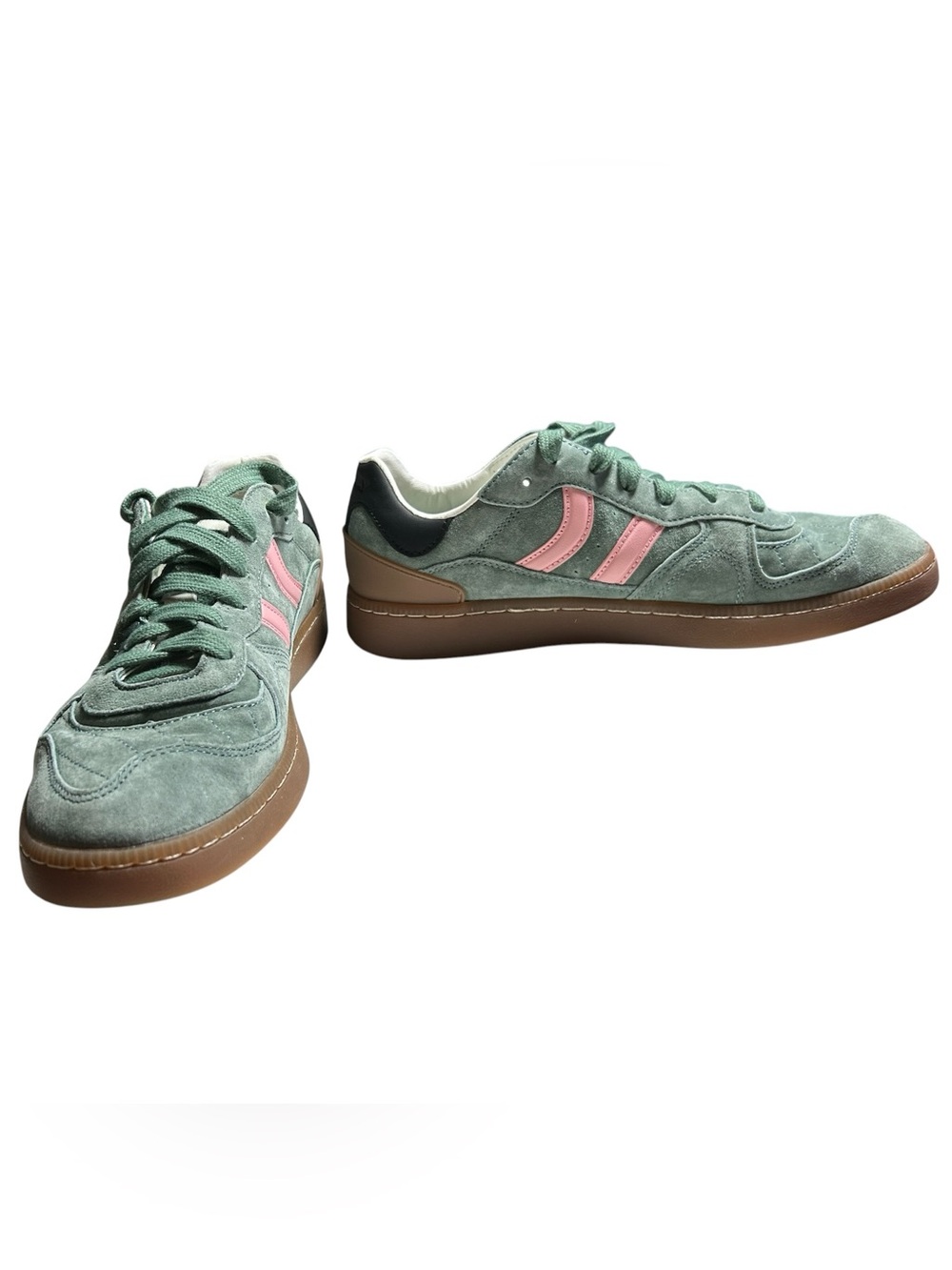 Coolway Goal Green Forest Suede Size 10 Sneakers Pink Gum Retro NWOT Y2K
